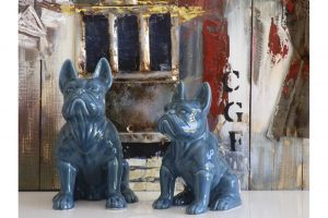 Cão Cerâmica Azul - Complementos de Decoração - Decor Império