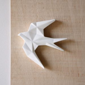 Andorinha Cerâmica Branca Pequena - Complementos de Decoração - Decor Império