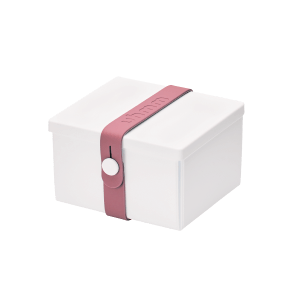 Uhmm Box Quadrada Branca - Rosa
